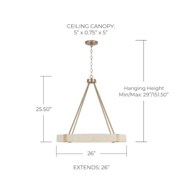Delaney Modern Hand-Wrapped Rope Round Chandelier