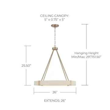 Delaney Modern Hand-Wrapped Rope Round Chandelier