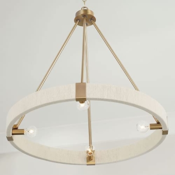 Delaney Modern Hand-Wrapped Rope Round Chandelier