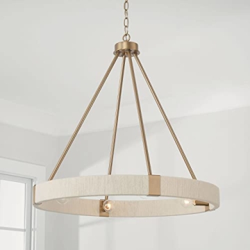 Delaney Modern Hand-Wrapped Rope Round Chandelier