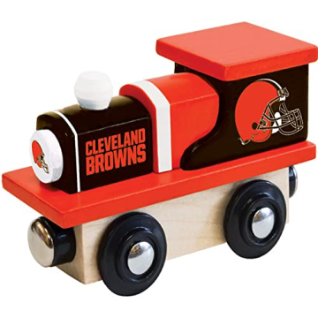 MasterPieces NFL Cleveland Browns Real Wood Toy Train, For Ages 3+