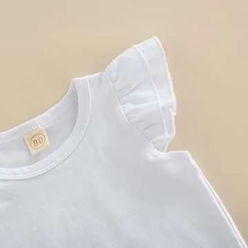 3T Baby Girl Summer Floral Suspender Outfit for Toddler