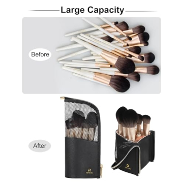 MONSTINA Makeup Brush Organizer, High Capacity & Portable