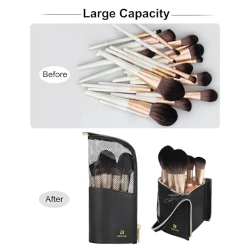 MONSTINA Makeup Brush Organizer, High Capacity & Portable