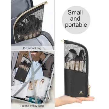 MONSTINA Makeup Brush Organizer, High Capacity & Portable