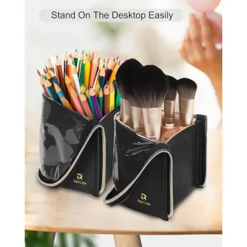 MONSTINA Makeup Brush Organizer, High Capacity & Portable