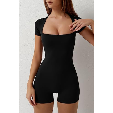 QINSEN Women's Stretchy Bodycon Romper - Summer Essential