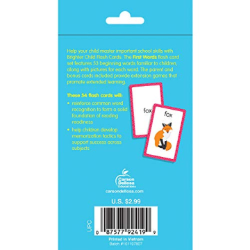 Carson Dellosa Sight Words Flash Cards for Toddlers