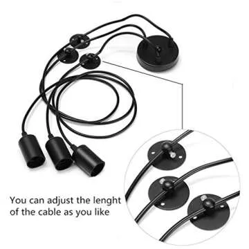 Vintage 3 Heads Pendant Lamp Chic Adjustable Lighting