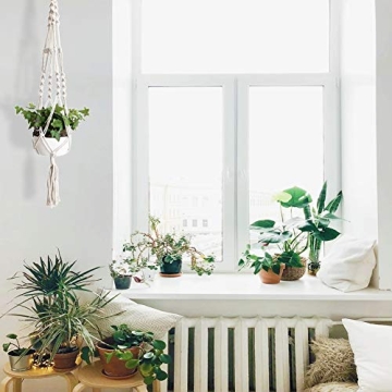 Handmade Macrame Plant Hangers Set of 2 for Stylish Home Decor