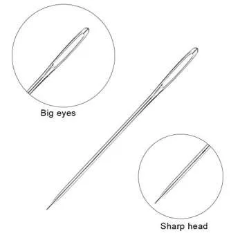 Large Eye Sewing Needles Set for Easy Sewing and Crafting