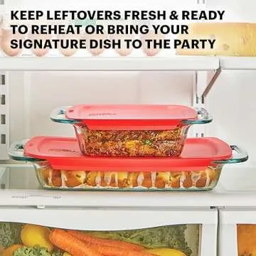 Pyrex Extra Large 4-Piece Glass Baking Dish Set