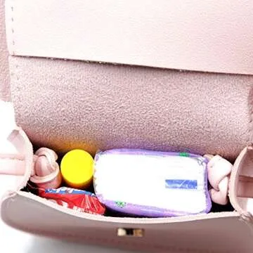QiMing Little Mouse Ear Bow Crossbody Purse for Kids