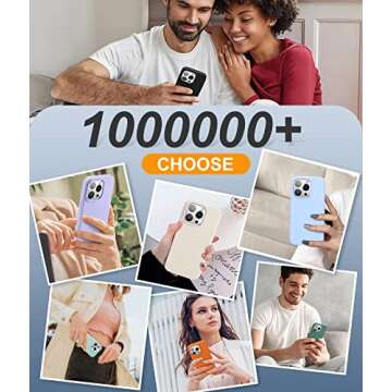 Cousper [5 in 1 Compatible with iPhone 14 Pro Max Case, with 2 Pack Screen Protector + 2 Pack Camera Lens Protector, Silicone Shock-Proof Phone Case [Anti-Scratch Microfiber Lining], White Stone