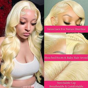 Starrain 13x4 613 Lace Front Wig Human Hair 180% Density 20 Inch Blonde Human Hair Lace Front Wigs Pre Plucked With Baby Hair Human Hair HD Lace Front Wigs For Black Women