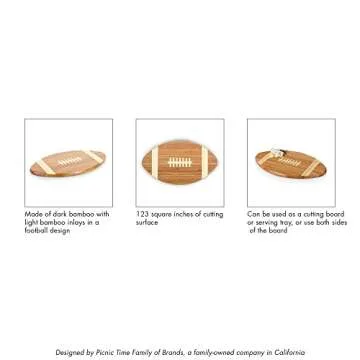 PICNIC TIME NCAA Alabama Crimson Tide Touchdown! Bamboo Cutting Board