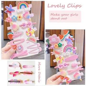 Cute Hair Clips Set for Girls - 28 PCS Accessories