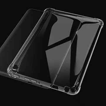 Dteck Clear Back Cover Case for Amazon Kindle Fire 7 Tablet 12th Generation (2022 Release),Ultra Lightweight Slim Shell Durable Silicone Protective Case for Kindle Fire 7 inch Tablet 12th Generation