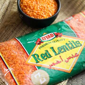 Ziyad Gourmet Red Lentils, Superfood, Ancient Grains, No Additives, No Preservatives, Great Source of Protein, 16 oz