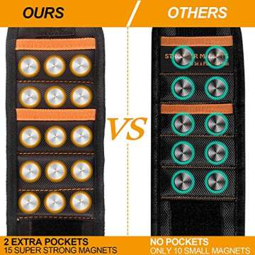 Magnetic Wristband Tool Holder with Strong Magnets