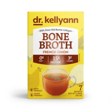 Dr. Kellyann French Onion Bone Broth – 7 Servings, Collagen Boost