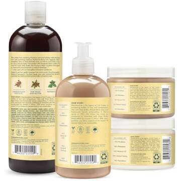 SheaMoisture Jamaican Black Castor Oil Hair Care Set: 16oz Growth Shampoo, 13oz Strengthening Condit...