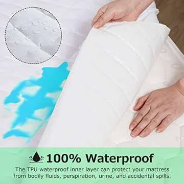 AwsumPick King Mattress Protector Soft Quilted Waterproof Cover