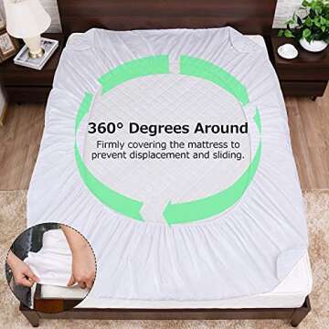AwsumPick King Mattress Protector Soft Quilted Waterproof Cover