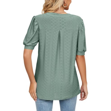 Stylish Women's Puff Sleeve Summer Tops for Casual Wear