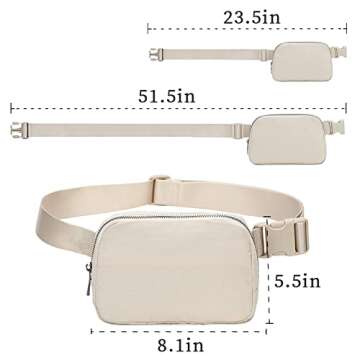 Szkiuqe Mini Fanny Pack - Stylish Waterproof Belt Bag
