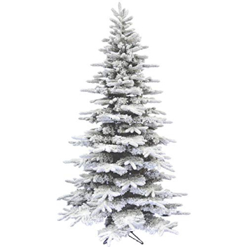 Fraser Hill Farm 6.5-Ft. Mountain Pine Snow Flocked Artificial Christmas Tree with Stand