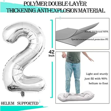 GOER 42 Inch Foil Number Balloons Perfect for Events