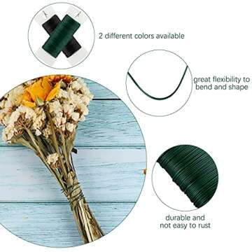 Fovths Floral Wire 32 Yards Craft Wire for Wreaths