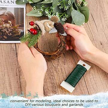 Fovths Floral Wire 32 Yards Craft Wire for Wreaths