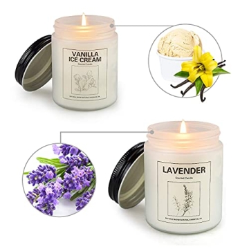 Lavender and Vanilla Candles for Relaxation and Gifts
