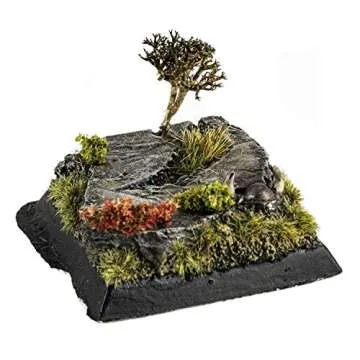 War World Gaming 5 x Square Miniature Bases & Scenery Kit – 28mm Fantasy Wargame Themed Tabletop Layout Terrain Scenery Landscape Model Modelling Figure Diorama Material