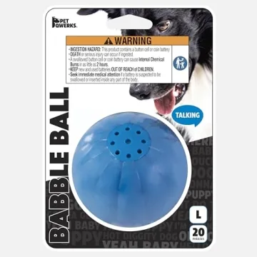 Pet Qwerks Talking Babble Ball for Dogs - Interactive Toy