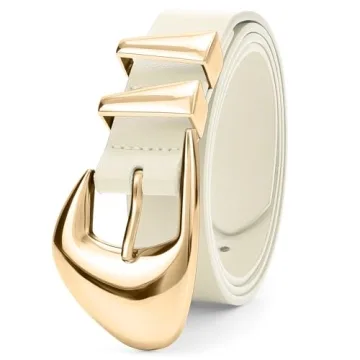 Stylish XZQTIVE Women's Leather Belts with Gold Buckle