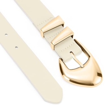 Stylish XZQTIVE Women's Leather Belts with Gold Buckle
