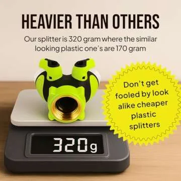 Heavy Duty 2 Way Garden Hose Splitter with Metal Body