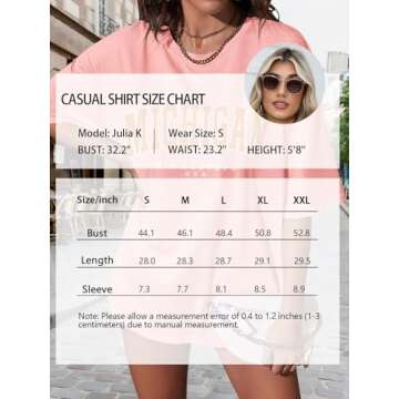 Women’s Casual Letter Graphic Print Short Sleeve Tunic Tops Round Neck Loose Tee Oversized Drop Shoulder Longline T Shirts