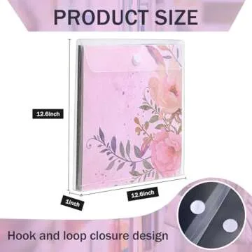 Henoyso Scrapbook Paper Organizer Set of 12 Clear Storage
