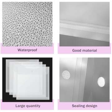 Henoyso Scrapbook Paper Organizer Set of 12 Clear Storage