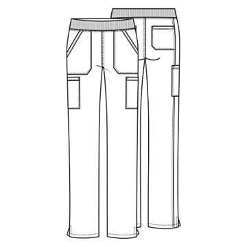 Workwear Professionals Scrubs for Women Pull-On Cargo Pant, Soft Stretch WW170, M, Electric Pink