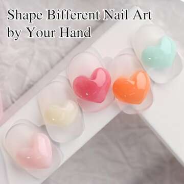 Double Rhythm 3D Nail Gel Clear Solid Sculpting Gel for Nail Art Non-Sticky Hard Gel for Building Carving Molding Nail Extension Soak Off UV/LED Nail Art Salon Home DIY 0.5 Oz (Clear)