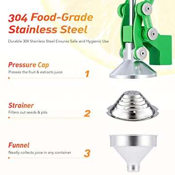 CO-Z Hand Press Juicer for Fresh Citrus Juice