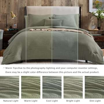 Geniospin King Size Comforter Set in Sage Green - Luxurious Bedding