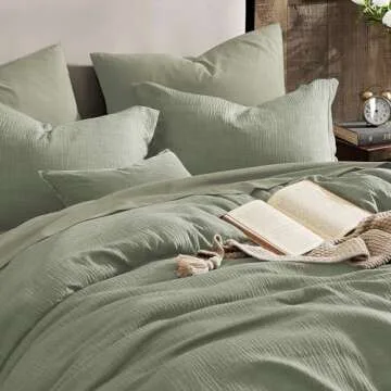 Geniospin King Size Comforter Set in Sage Green - Luxurious Bedding