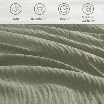 Geniospin King Size Comforter Set in Sage Green - Luxurious Bedding