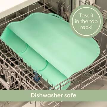 UpwardBaby Silicone Baby & Toddler Placemats - Non-Slip Table Protector for Eating at Home & Restaurants - Baby Essentials - Silicone Placemat